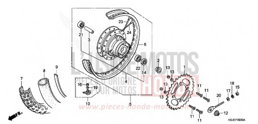 REAR WHEEL CRF100FB de 2011